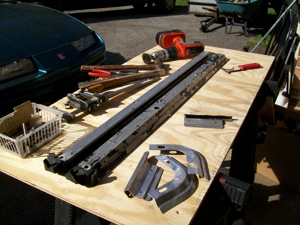 Working on the Trim 4-4-2010 [2] Sanding.JPG