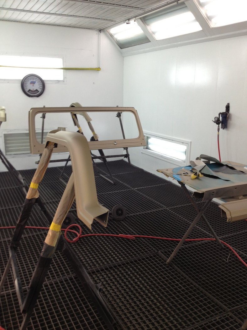 Painted windshield frame and fender flares