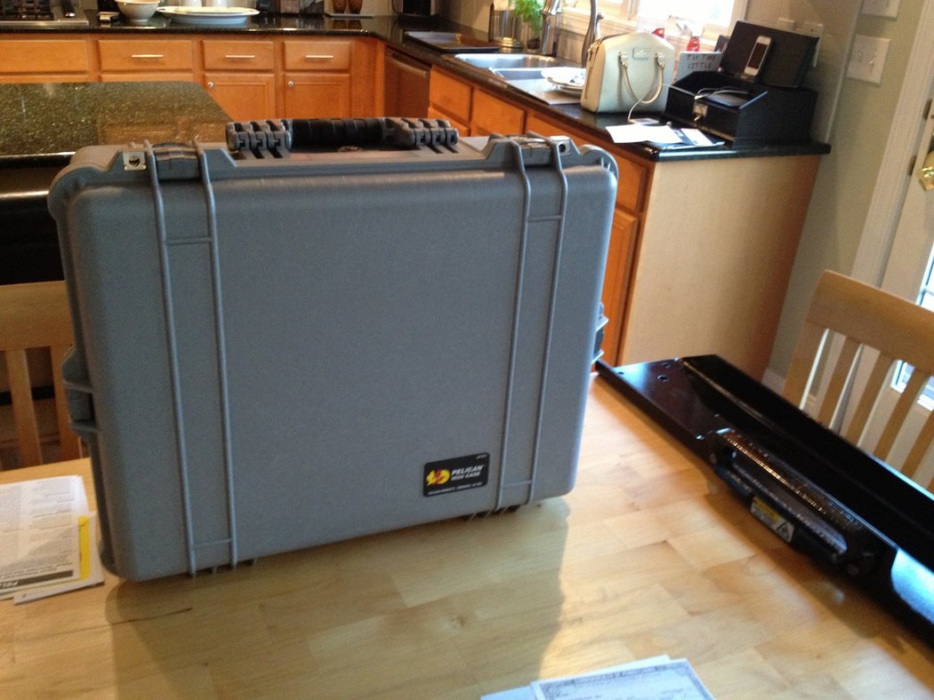 Pelican case came! Putting that together after its done. Needs logos...