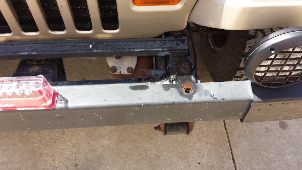 I of course had trouble removing the bolts holding the tow hooks in place.