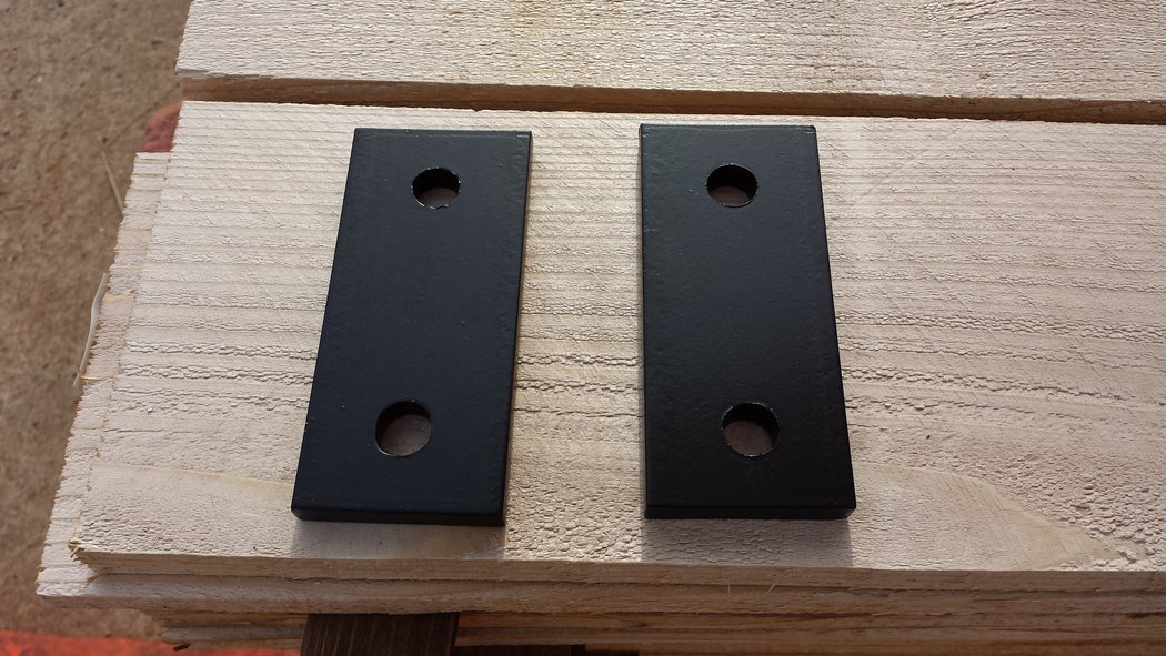 Finished and painted spacing blocks.