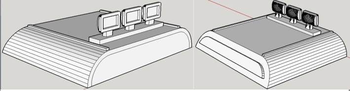 Rear Red Roof Piece