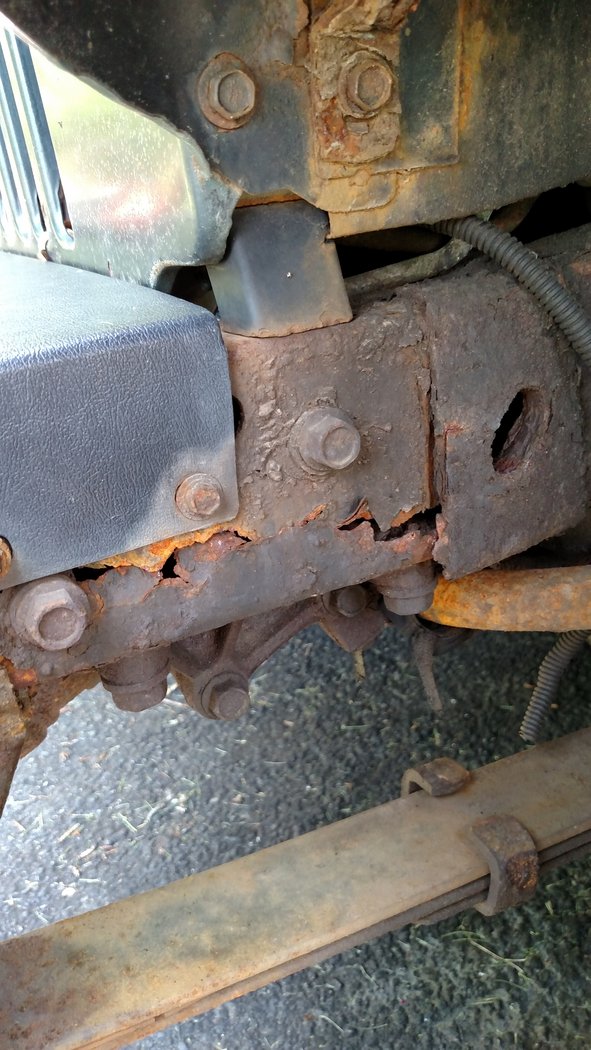 stress fracture from the steering box