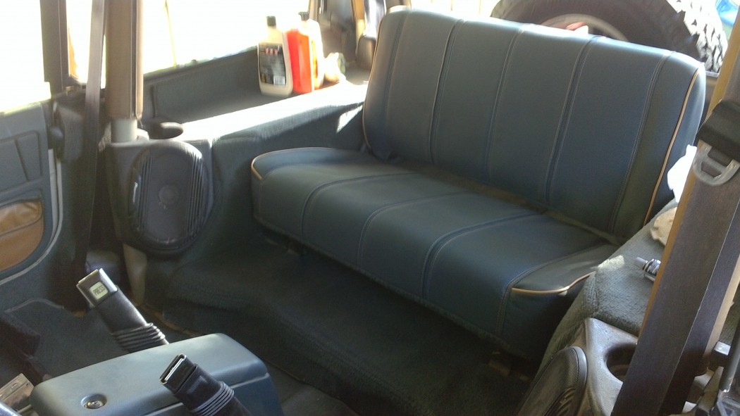 rear seat finished